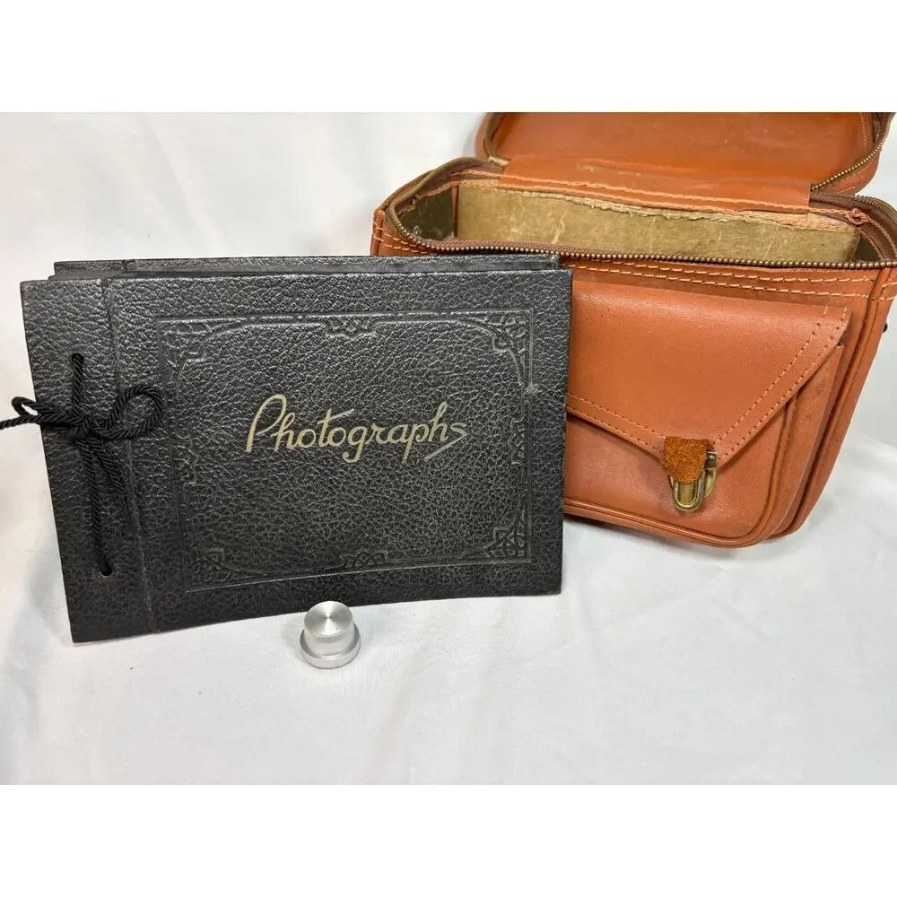 Ricoh KR-5 Super 35mm SLR Film Camera Rikenon 50mm f/2 Lens Bag Album *Untested